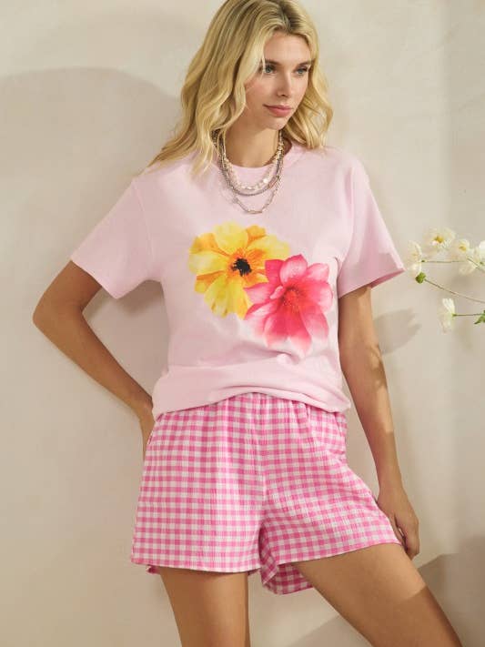 Blommig Grafisk T-shirt WT52627 för wholesale av GeeGee x Lovelo