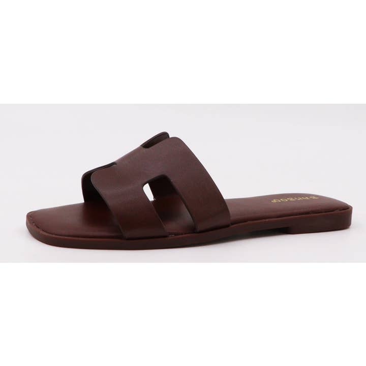 Mars Sky Shoes Wholesale - Wholesale Slides - Women's - Bamboo CONCEPT-27 Women H-cutout Strap Slipon Flat Sandals