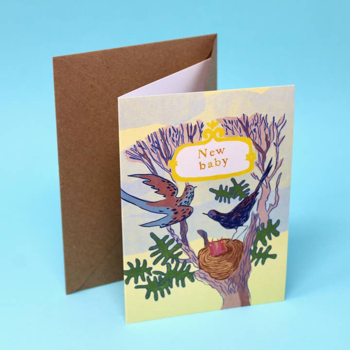 Ark Colour Design - Wholesale Baby card - New Baby Bird A6 Greetings Card1