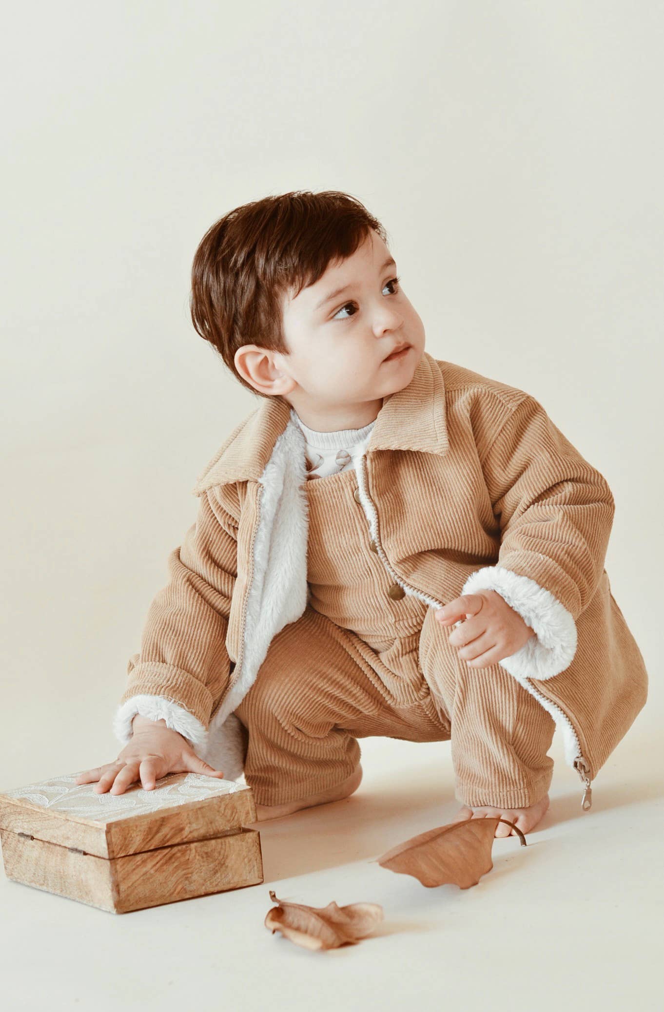 Eli & Nev (we cover U.S. import duties) - Wholesale Overalls - Baby - Baby / Kid Brown Corduroy Overalls Fall Winter 100% Cotton5