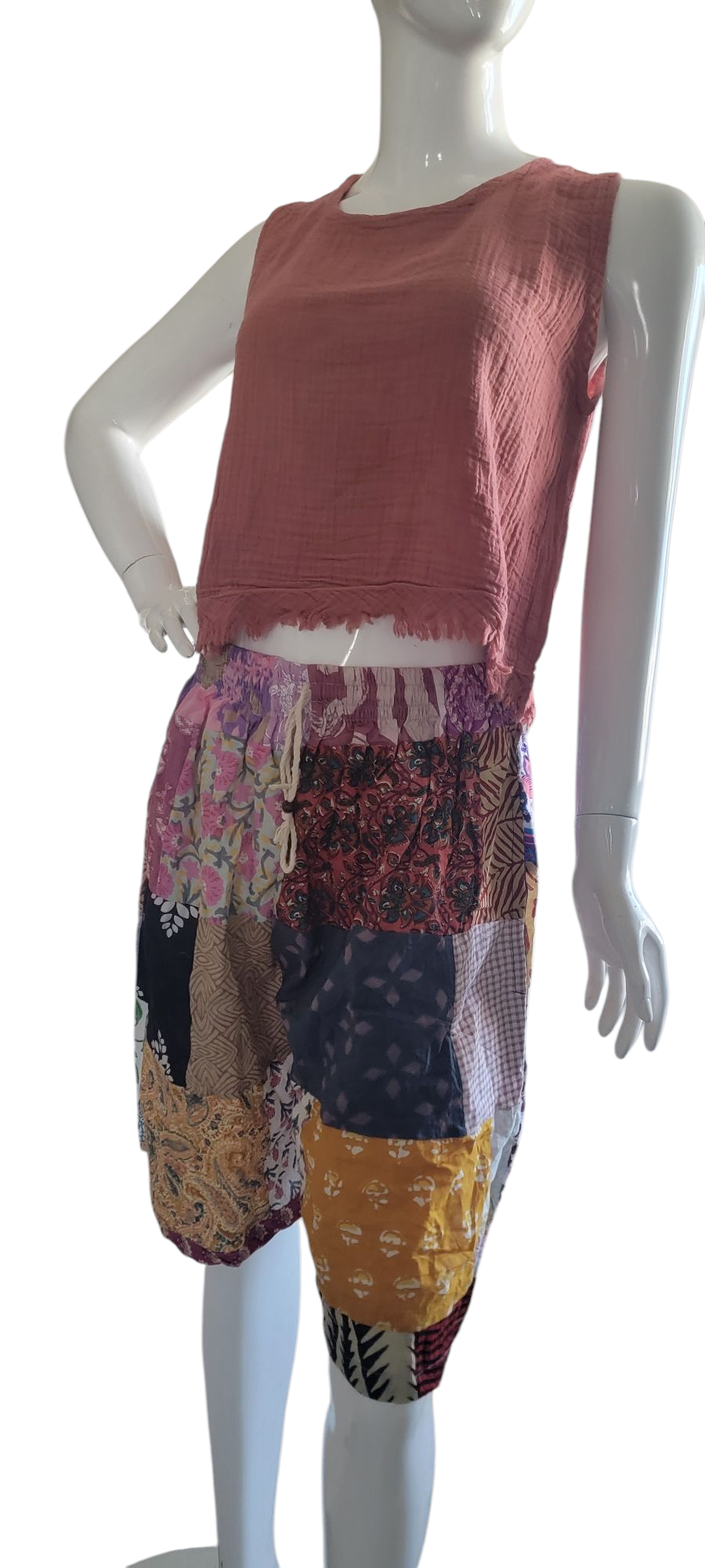 Evergreen Guardian Imports - Wholesale Shorts - Women's - TT-240 Cotton Patchwork Shorts2