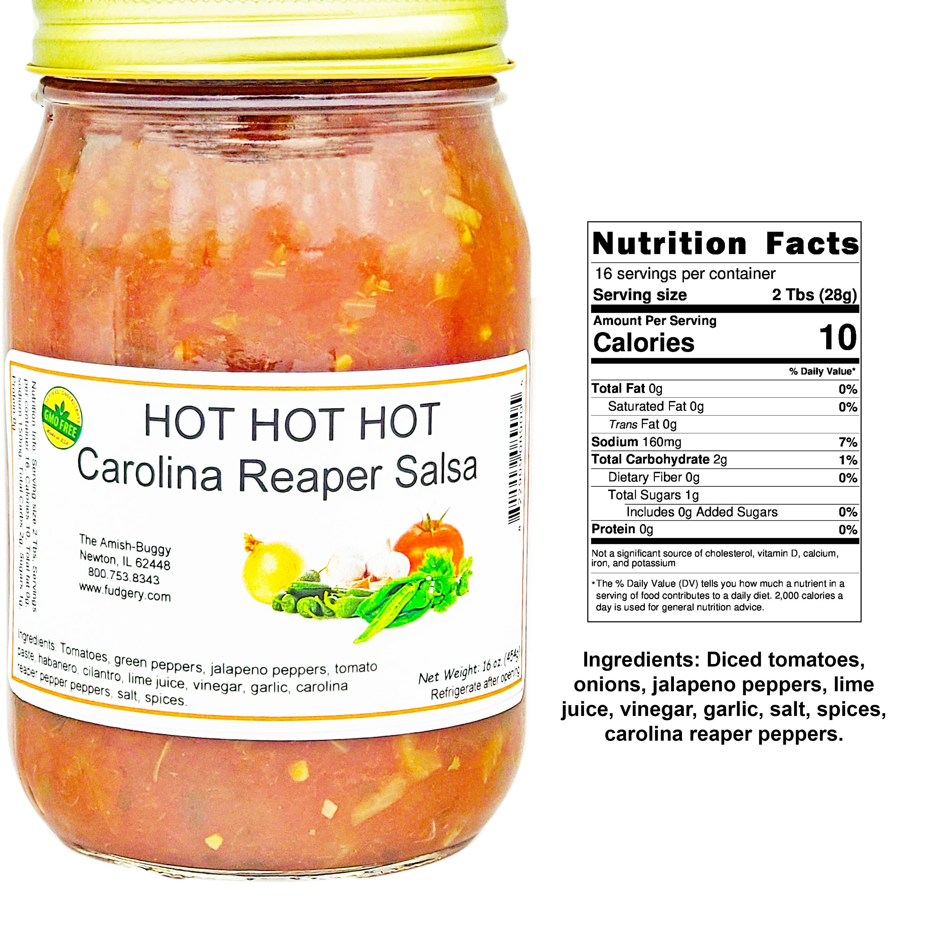 Arndt's Fudgery LLC - Wholesale Salsa - Amish Fresh Made Salsa 16 oz. Jar29