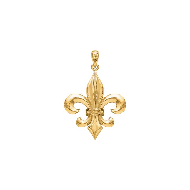 Pingente Fleur de Lis - Ouro por atacado de Marcozo