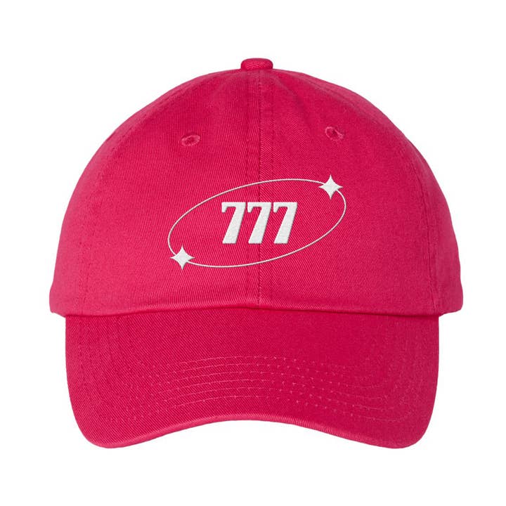 777 Engel Nummer Geborduurde Bio-Gewassen Klassieke Vaderpet voor wholesale door femfetti