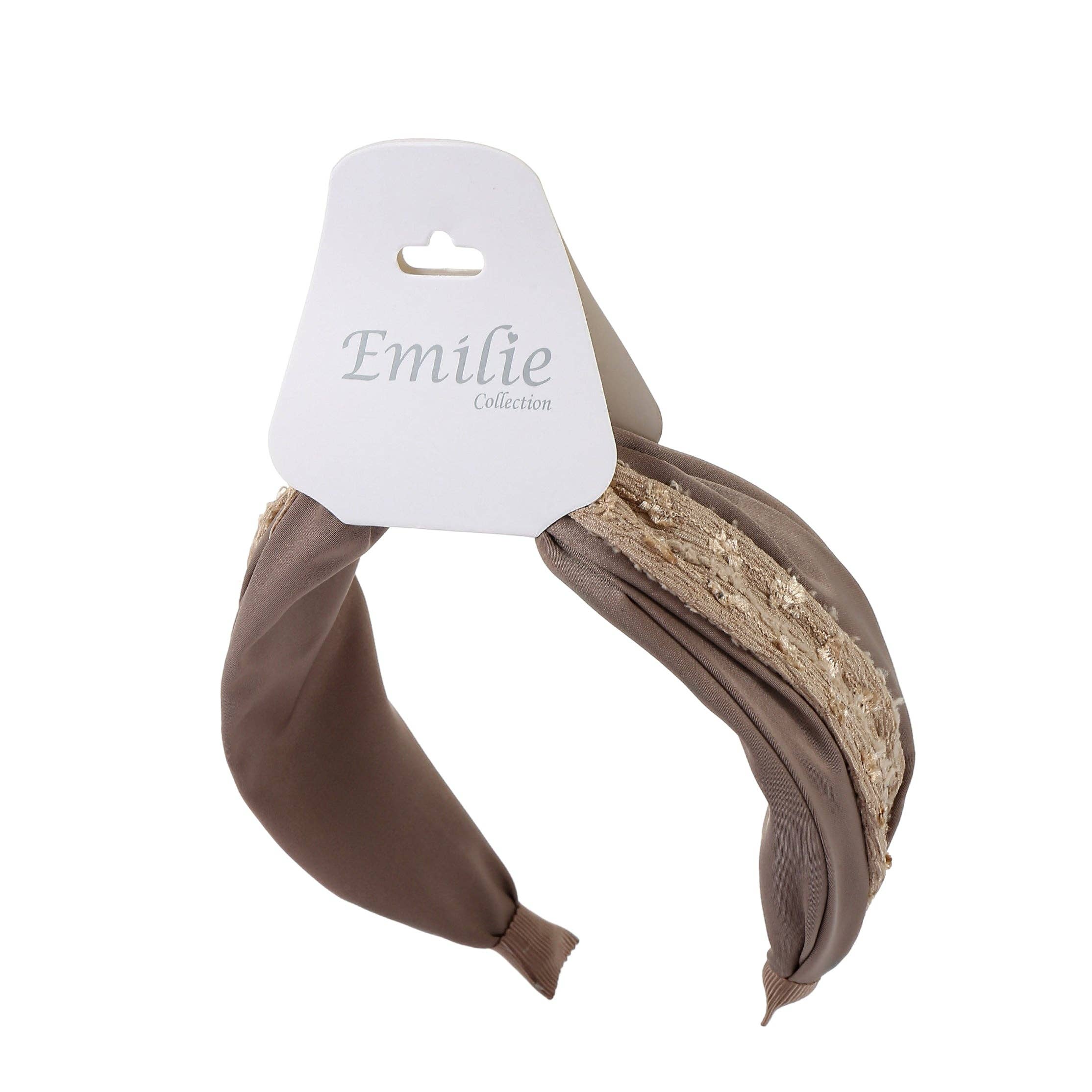 Emilie collection - Vente Bandeau – femme - Bandeau large taupe3
