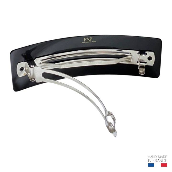 Pique et Pince - Wholesale Barrette - Women's - Hortance Black Hair Clip - Handmade in France4