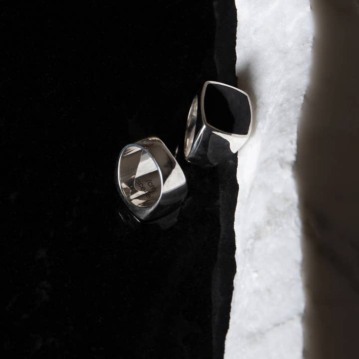 Crés-cere Rings - Wholesale Jewelry - Men's - Sydney Magna - 925 Sterling Silver Ring Black Onyx - Men3