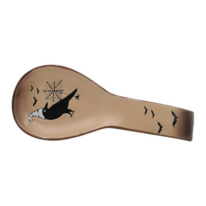 Pumpkin Ghost Cat Spoon Rest, 2 Asst for wholesale by Blue Sky Clayworks