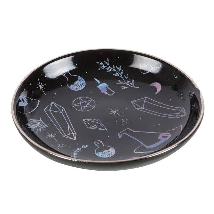 Something Different Wholesale - Wholesale Jewelry Dish - Crystal Witch Print Trinket Dish2