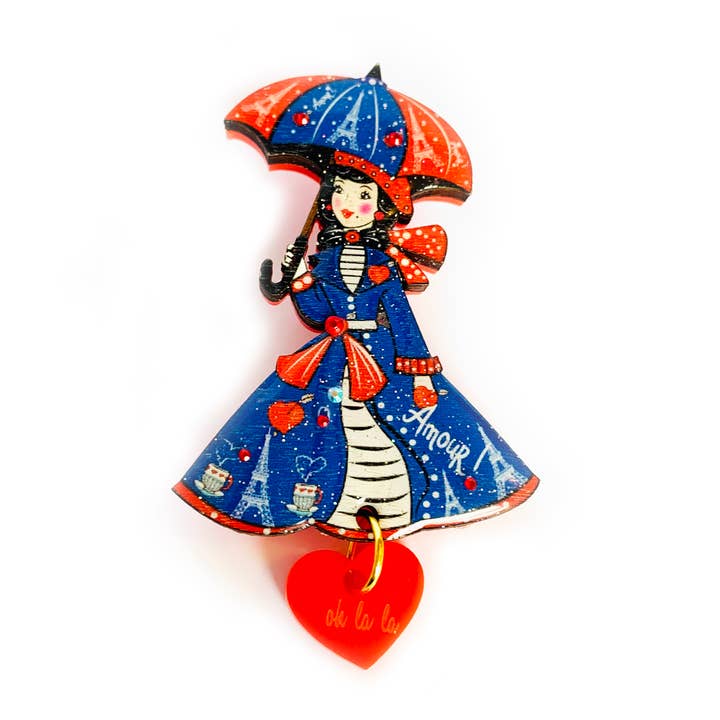 Rosie Rose Parker - Wholesale Brooch - Paris jewellery brooch acrylic brooch quirky pins cool gifts0