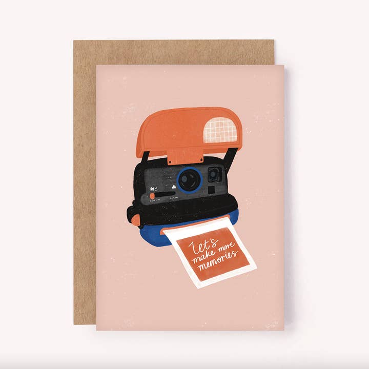 Lauren Sissons Studio - Wholesale Valentine's Day Card - Let's Make More Memories Card - Polaroid 90s Valentine's Day