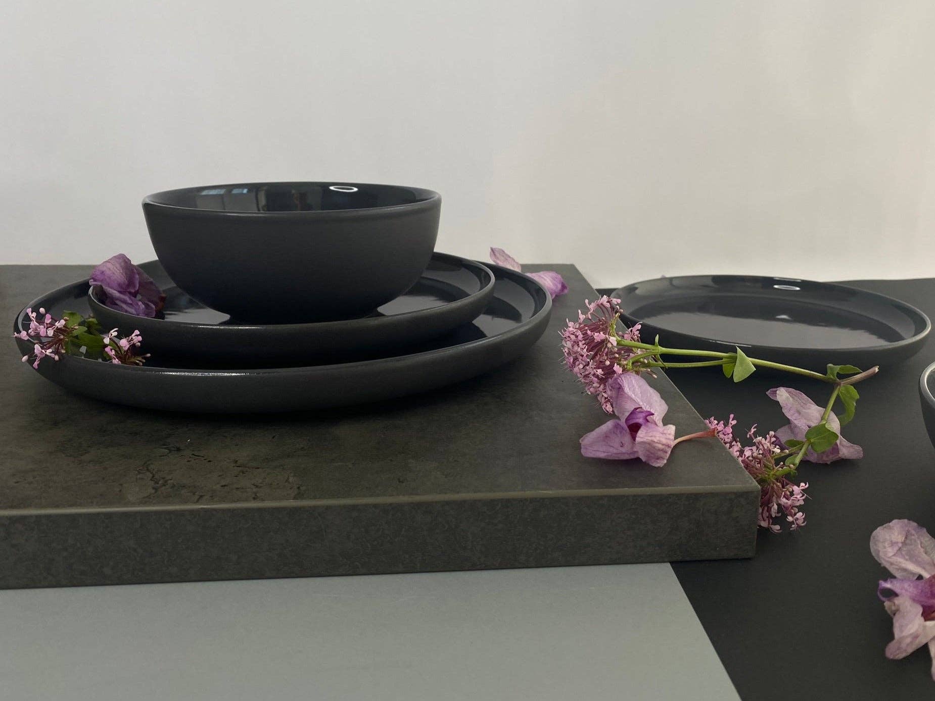 TERREA HOME - Wholesale Dinnerware Set - Elements Fossil Grey Dinnerware Set 18 Pieces1