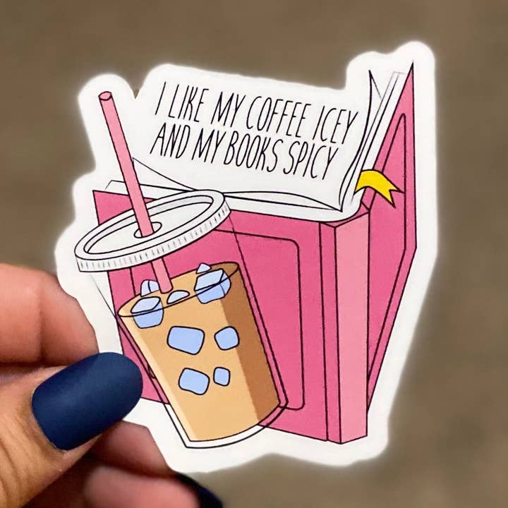 Adhesivo con libros picantes y café helado para venta al por mayor de Kailex Boutique Wholesale