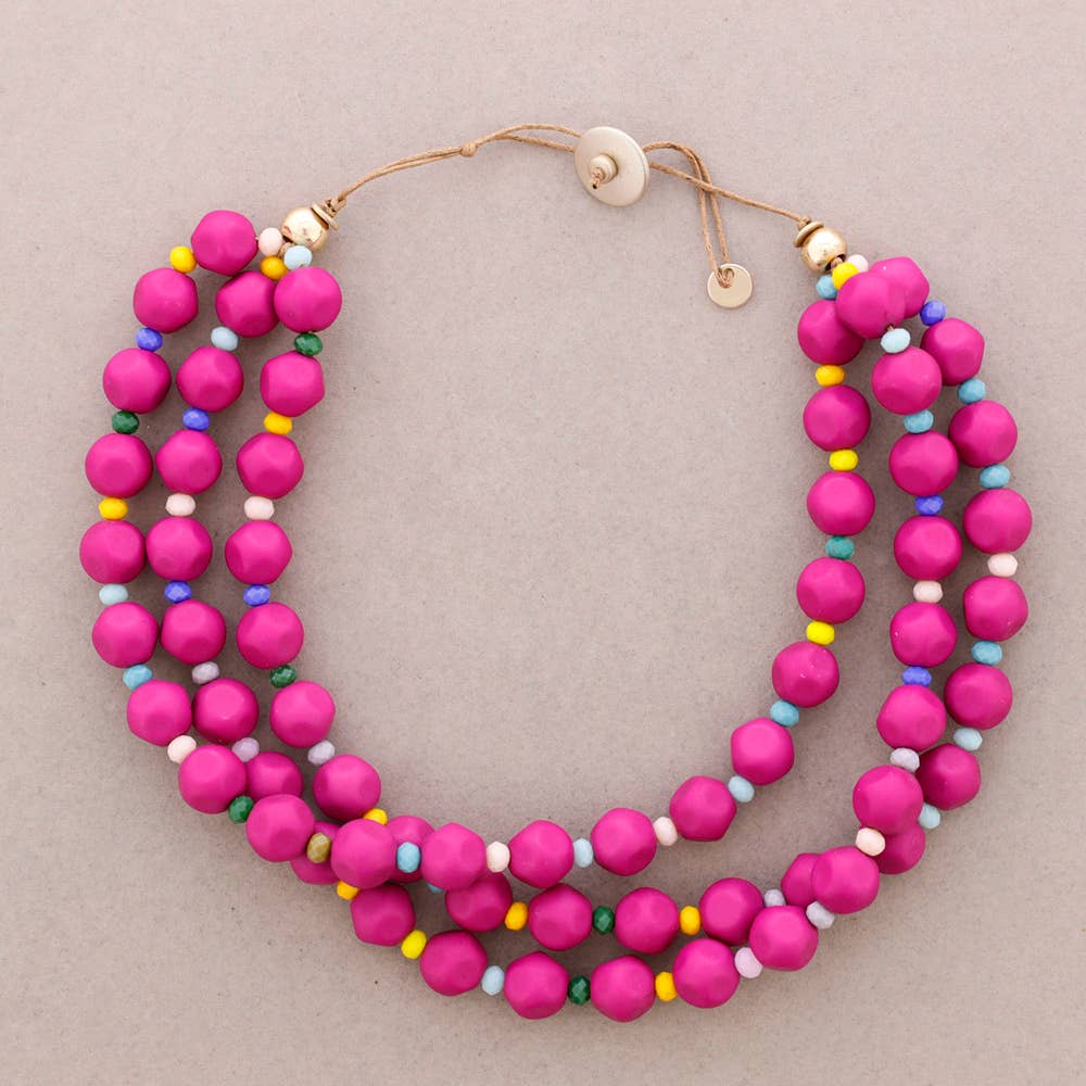 Sonata – Großhandel Perlenkette – 3-runde Halskette mit Harzperlen.0