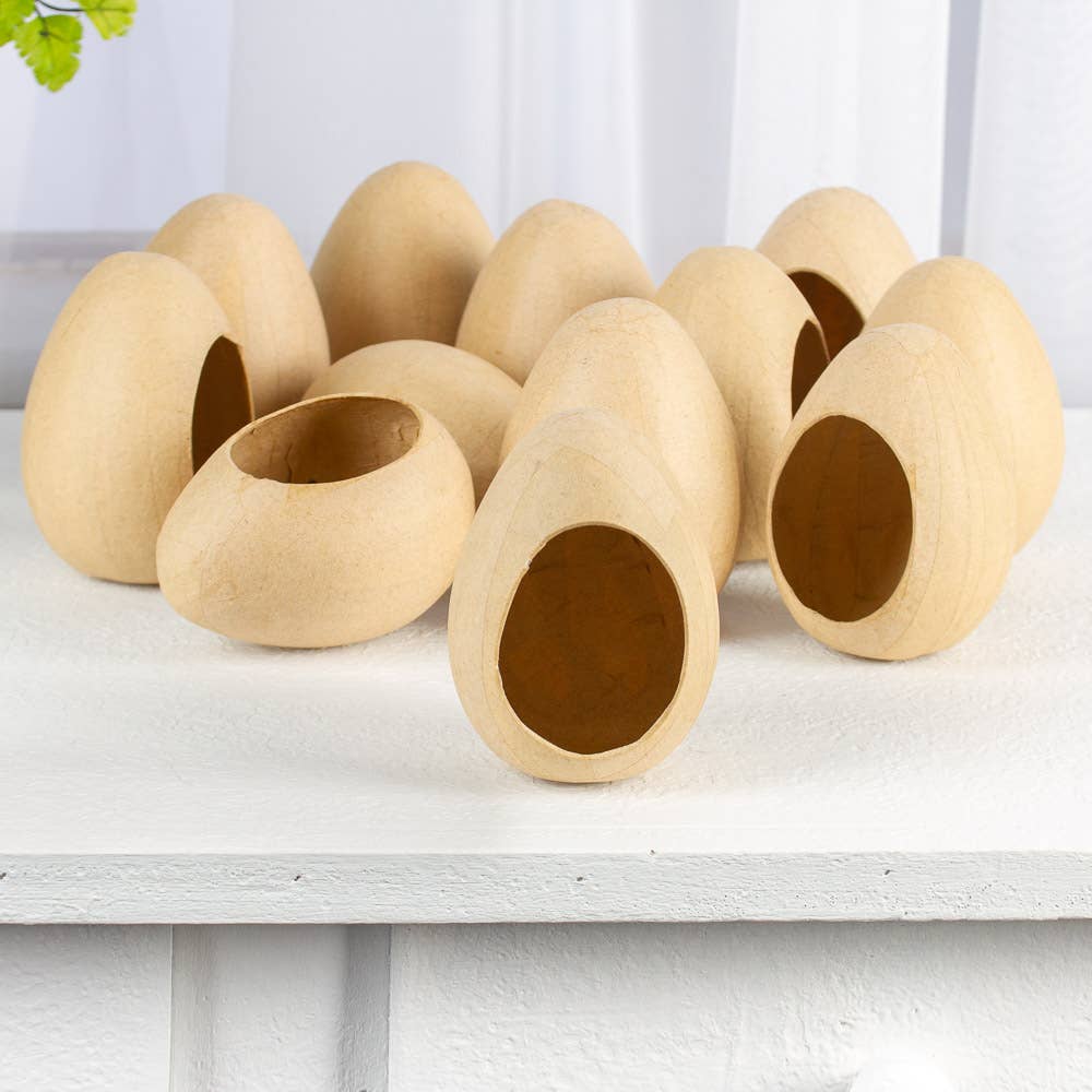 Factory Direct Craft - Wholesale Paper Mache - Panoramic Diorama Paper Mache Egg - 4" x 2-1/2" Dia.6