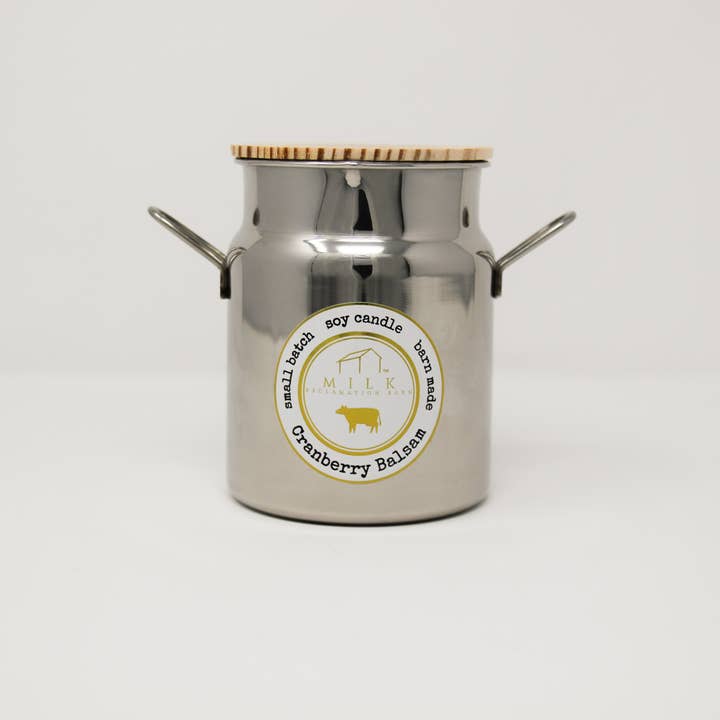 Milk Reclamation Barn - Wholesale Jar/Filled Candle - Milk Churn Candle Cranberry Balsam