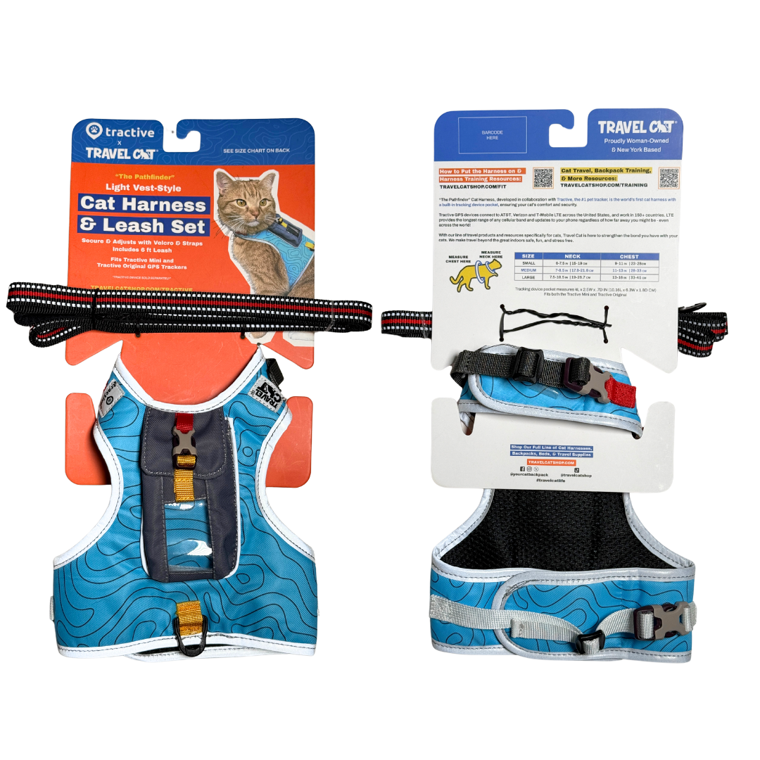 Travel Cat Wholesale - Vente Harnais – chat - Harnais pour chat « The Pathfinder » avec poche pour traceur GPS - Power8