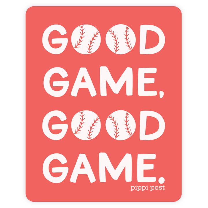 Good Game Baseball Decal Sticker for wholesale by Pippi Post