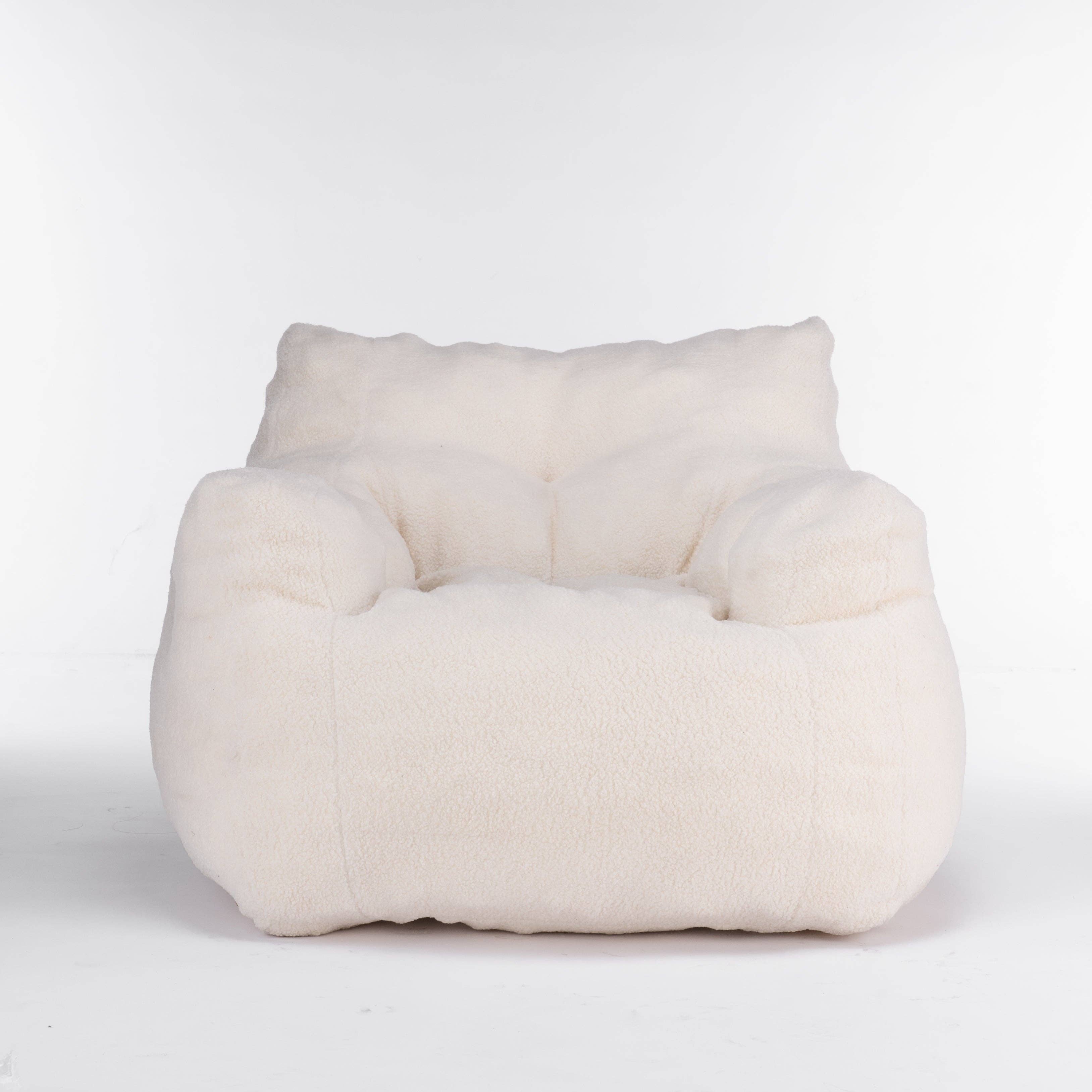 HOMYCASA DESIGN INC - Wholesale Chair - Teddy Fabric Bean Bag Chair Cozy Bedroom Lounge Seat15