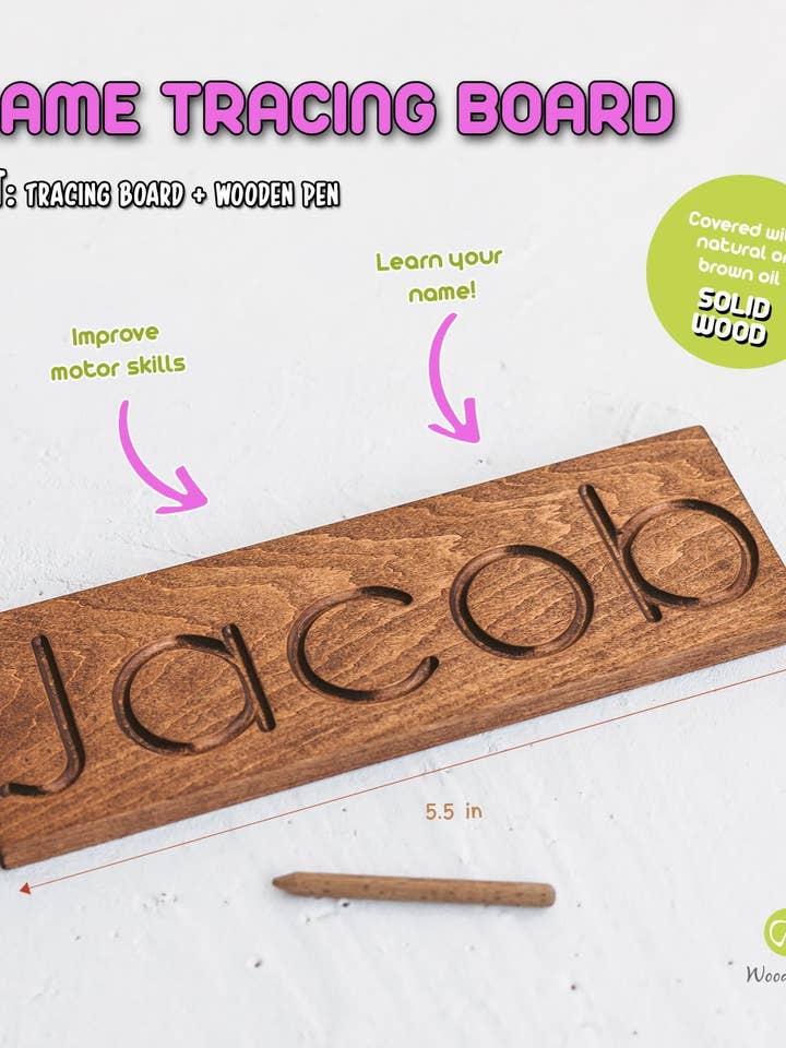 Trænavnesporingsbræt, abc-bogstavsporingsbræt for engroshandel hos Woodinout