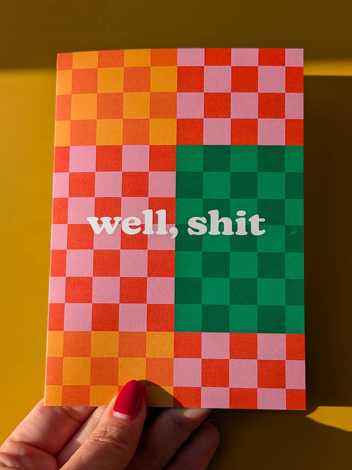 Well, shit Greeting Card for wholesale by Louisa Kazig