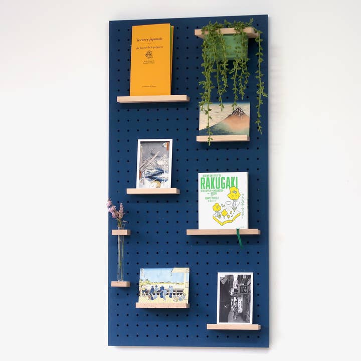 AIRE – wholesale Wall-mounted shelf – Wooden frame for Pegboard and book display6