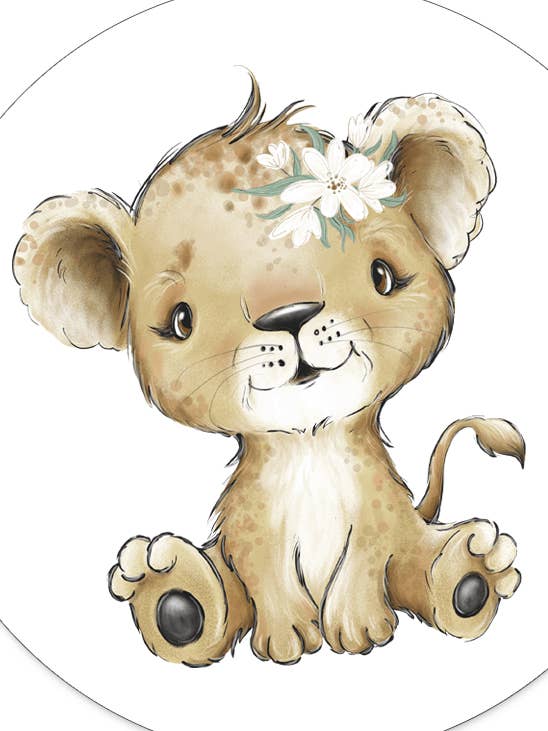 Muurcirkel Kinder leeuwinnetje für den Großhandel von Label2X B.V.