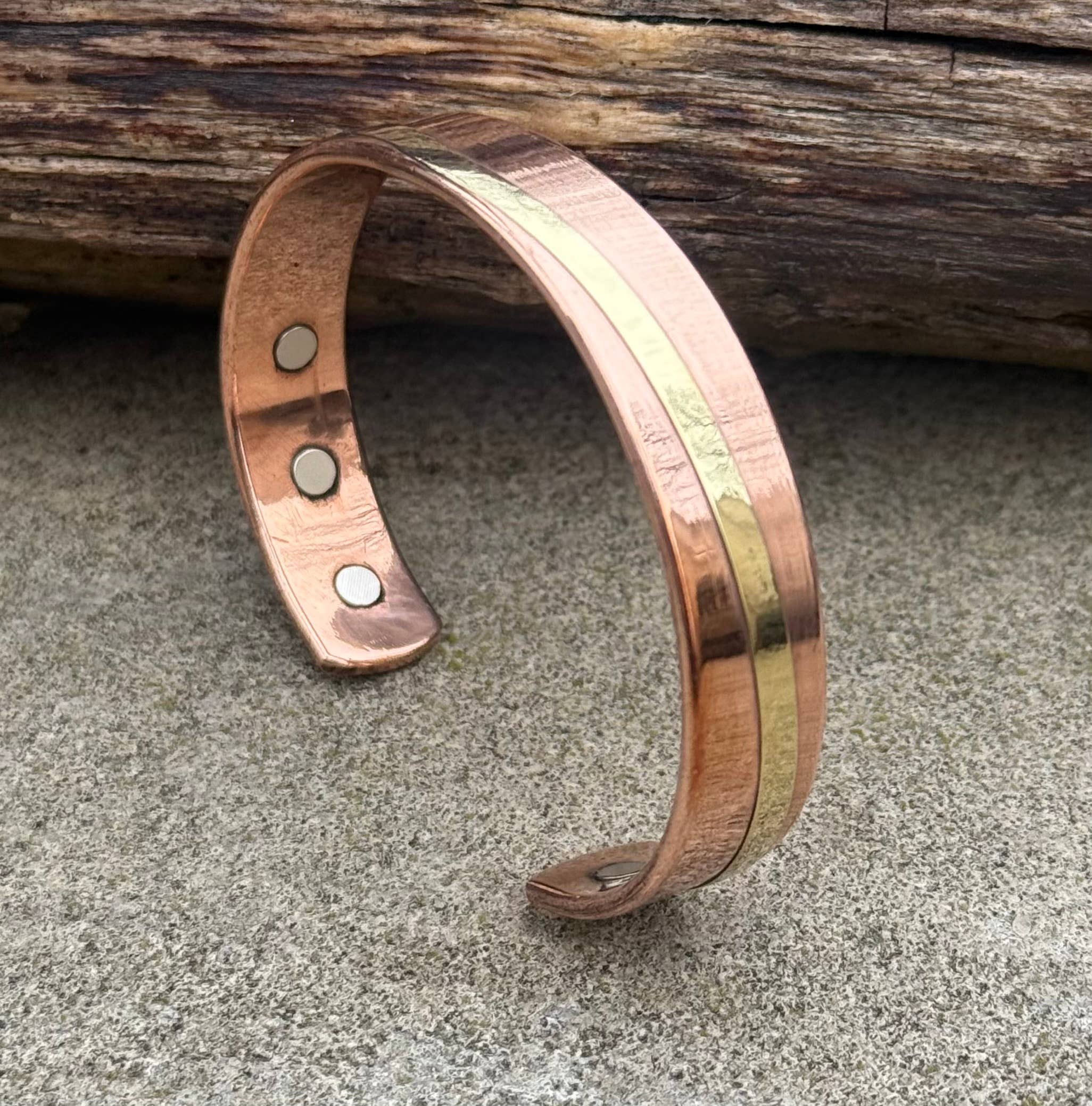 Lungta Imports - Wholesale Cuff bracelet - Pure Copper 2 Tone Cuff Bracelet for Women and Men