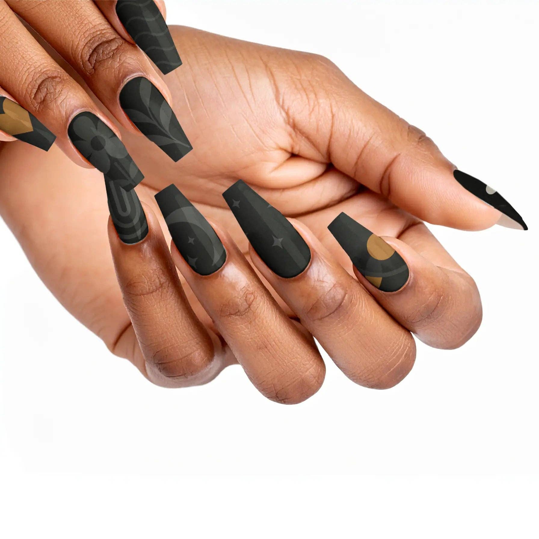 FYNE BODY - Wholesale Press-on/fake nails - Midnight Sunbeam Black Summer Press-On Nails34