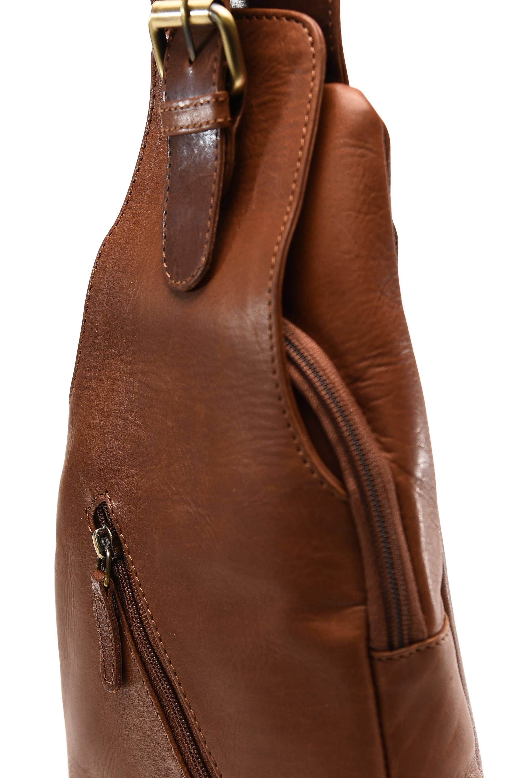 Leather Impressions Inc - Wholesale Crossbody Bag - Unisex - Leather sling bag, Minimalist crossbody chest bag AB17678