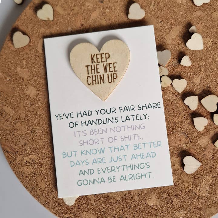 Parful Stuff – wholesale Encouragement card – KEEP THE WEE CHIN UP