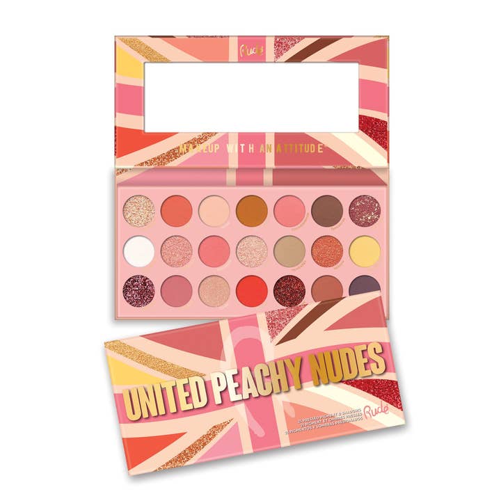 Fleur Couture - Wholesale Eyeshadow Palette - United Peachy Nudes Palette Display Set, 12 pcs