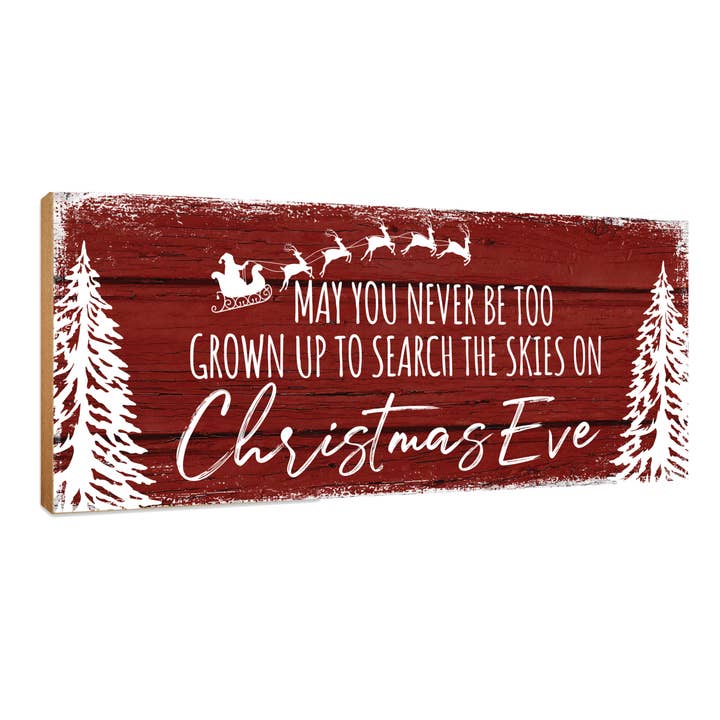 Santa Claus Holiday Decor Shelf Sitter: Never Too Grown Up for wholesale by LifeSong Milestones