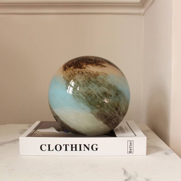 L. GLOW Home - Wholesale Accent/Desk Lamp - Sunrise | Hand-blown Glass Table Lamp| 18cm Round