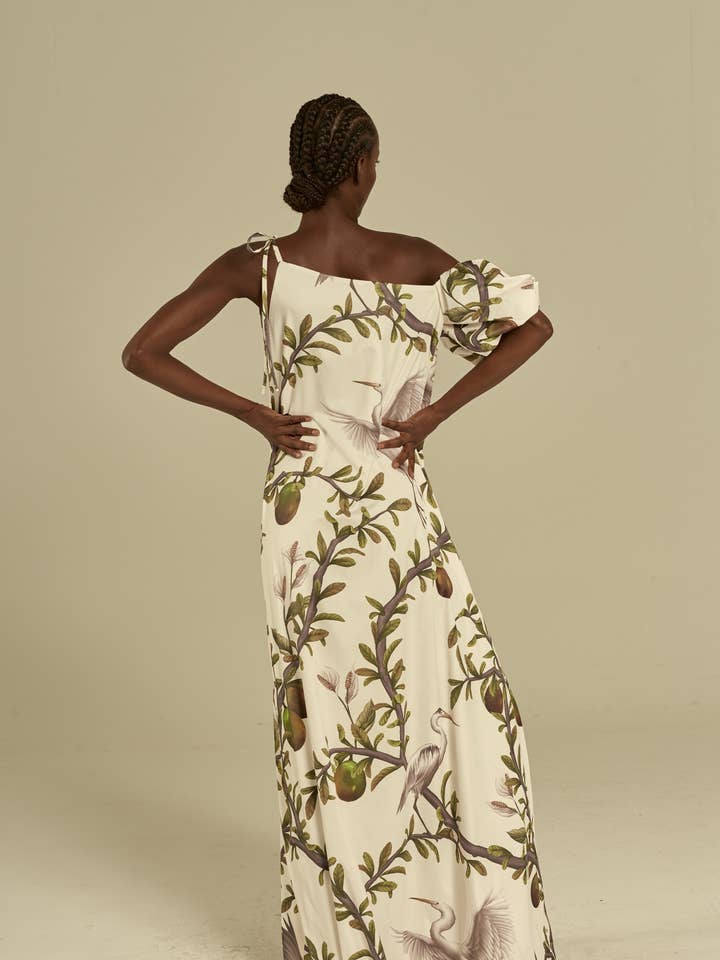 Garza En Skulder Maxi Kjole for engroshandel hos Manifiesto