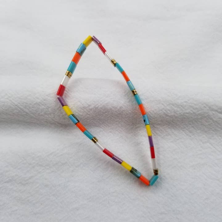 ENA Jewelry - Wholesale Beaded Bracelet - Rainbow Tila Tile Beaded Bracelets2