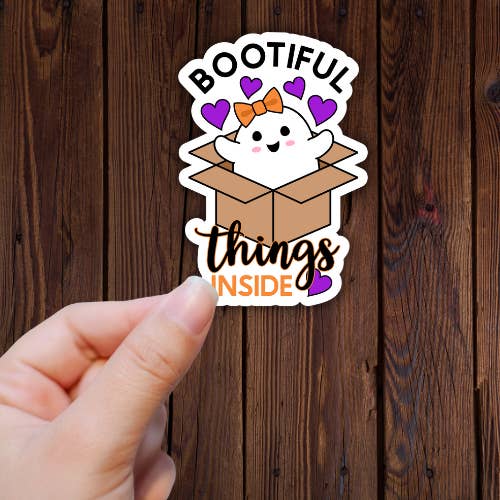 Adesivi per piccole imprese di Halloween «Bootiful things inside» per la vendita all'ingrosso da parte di Forest Crafts