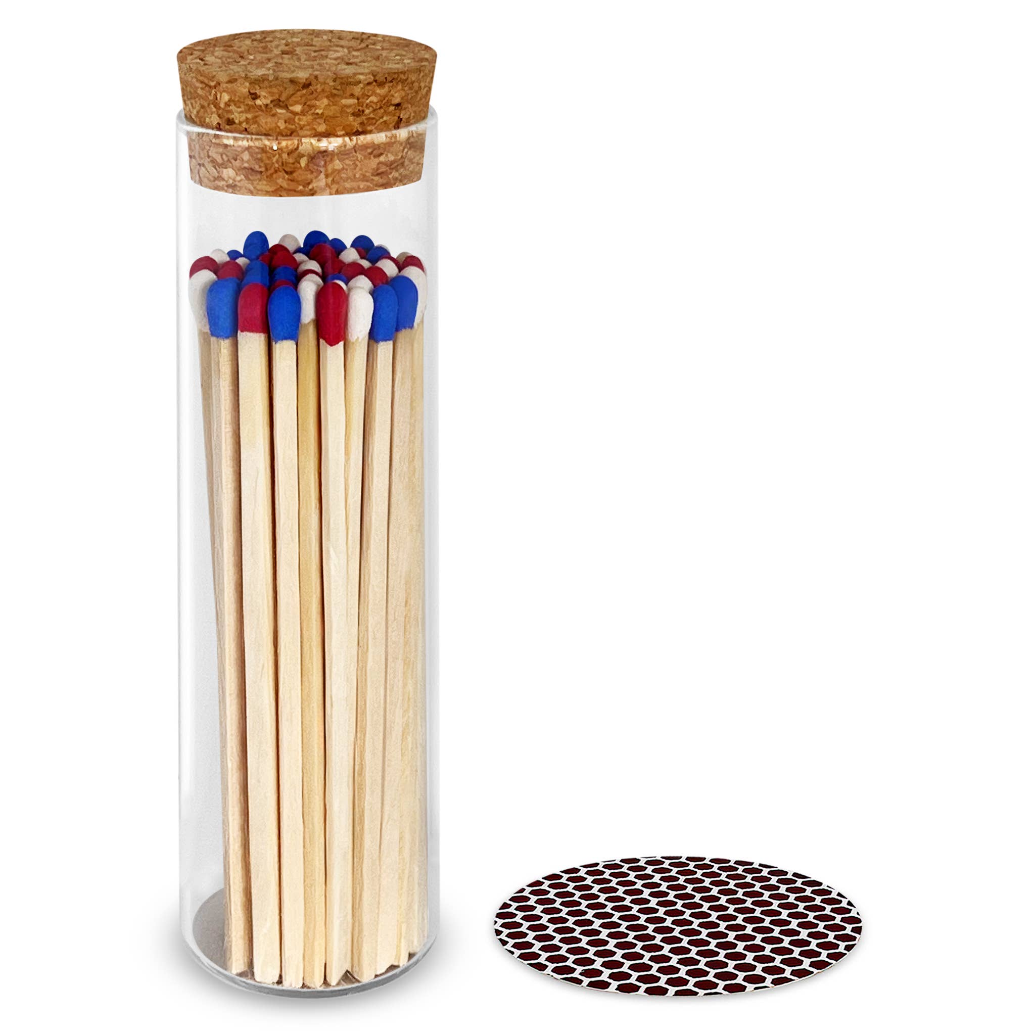 Patriotic Red, White & Blue Matches, Size & Holder of Choice for wholesale on Faire2