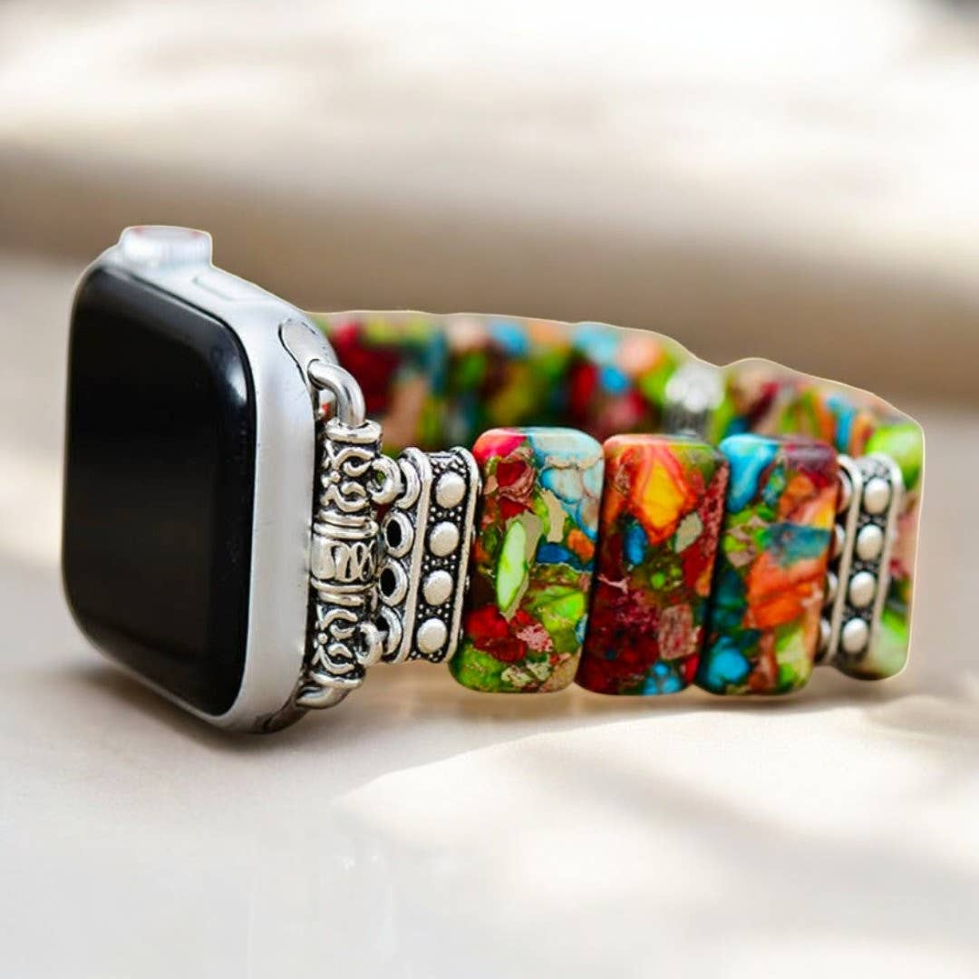 Cape Diablo - Wholesale Watch Band/Strap - Women's - Chic Flower Stretch Apple Watch Strap1