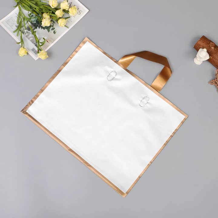 ByHome - Wholesale Gift Bag - 50pcs, 5 colors 12"x3"x10" frosted gold border EVA gift bag