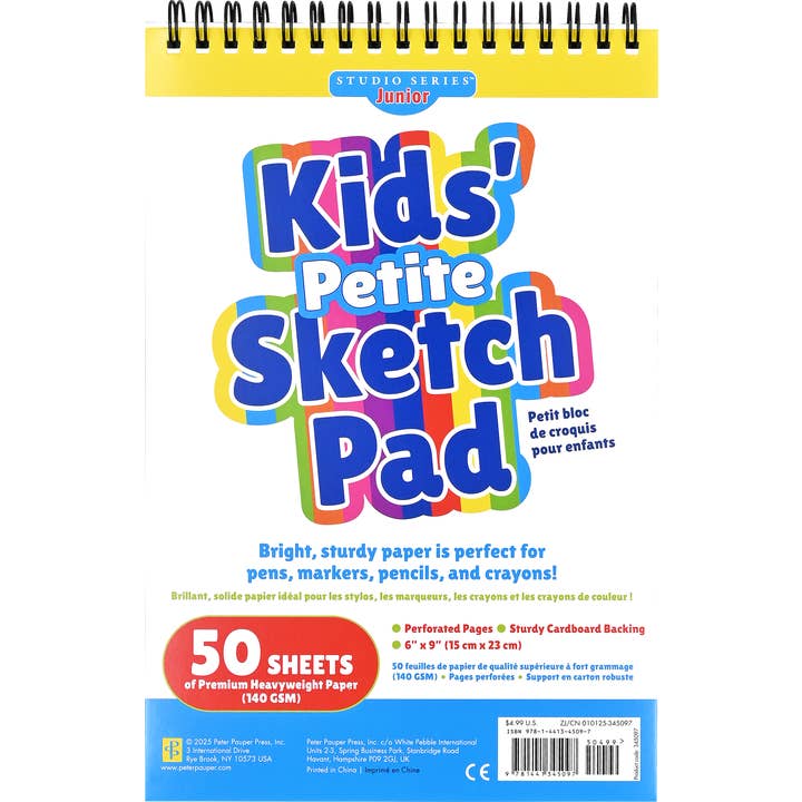 Peter Pauper Press - Wholesale Sketchbook/Sketchpad - Studio Series Jr. Kids' Portable Sketch Pad0