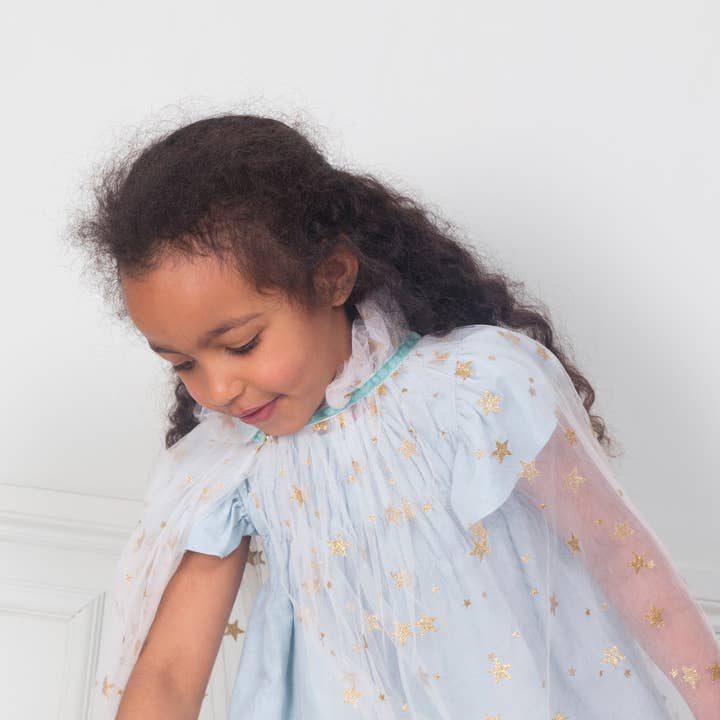Meri Meri - Wholesale Cape - Kids - White Tulle Star Cape