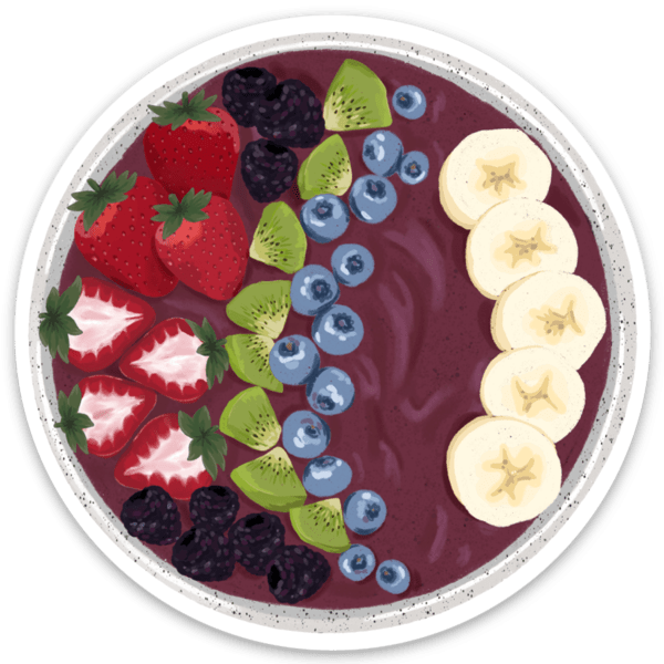 Elyse Breanne Design - Wholesale Sticker - Acai Bowl Sticker 2.75x2.75in1