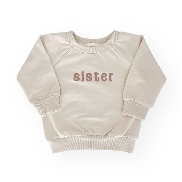 Baby & Toddler Sister Sweatshirt for wholesale by Emi Lei