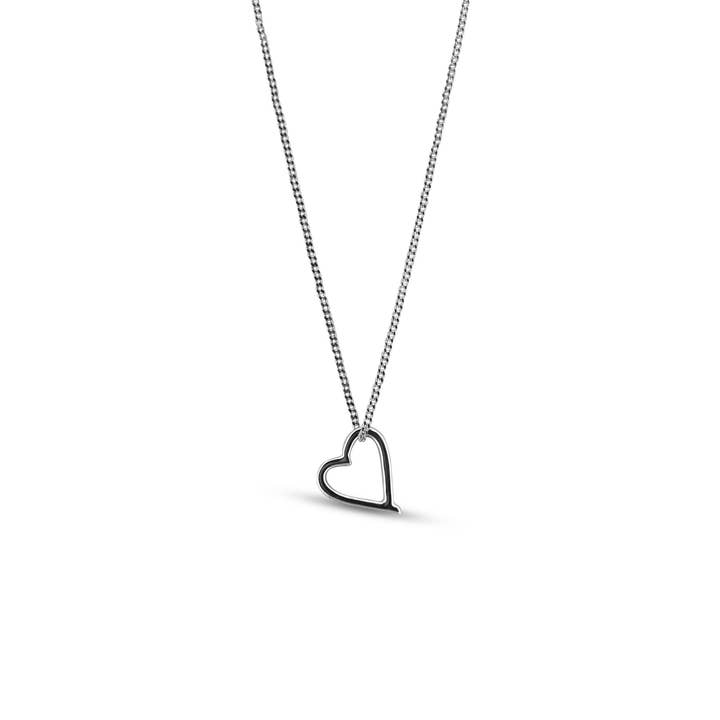 Love Heart Silver Necklace for wholesale by Maree London