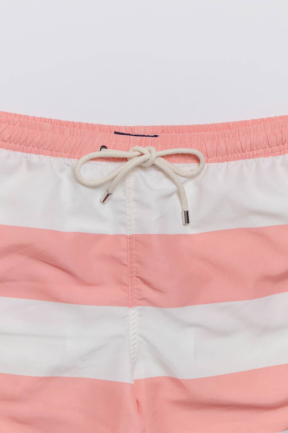 Custi Mikelo: Men's Clothing & Christmas Gifts - Wholesale Swim Shorts - Men's - Coral Wide Stripe Swimsuit1