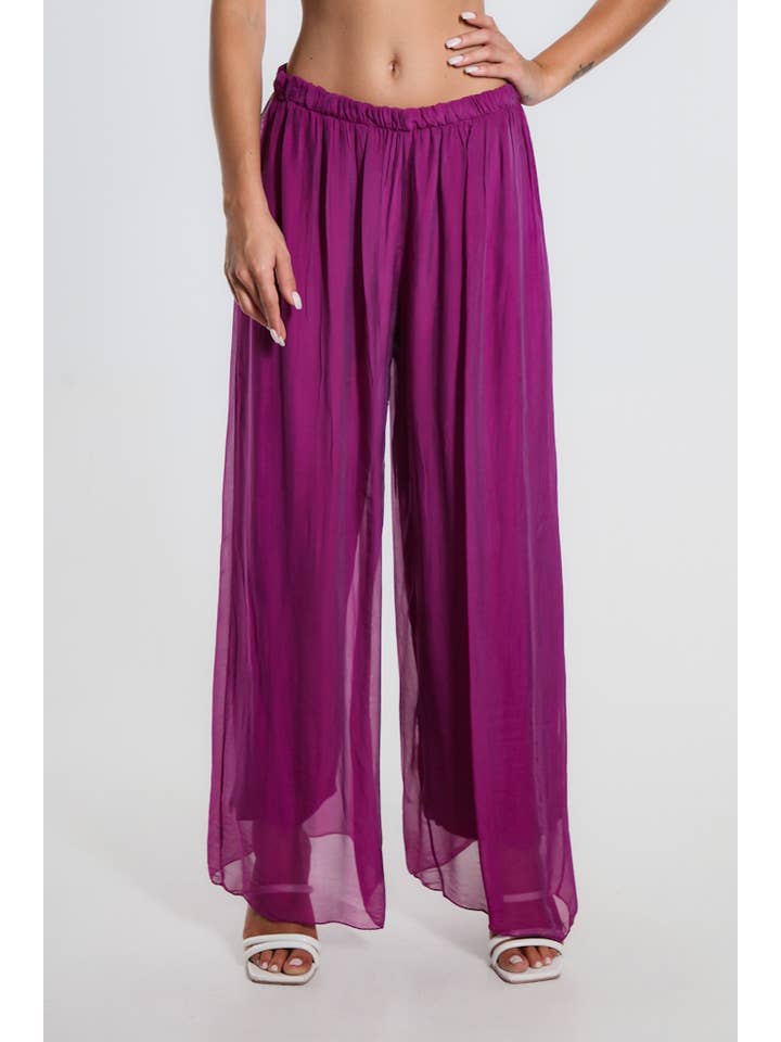 TINA Stephens Italy/Tees By Tina - Wholesale Pants - Women's - Roxy Silk Straight Leg Pant (PL212)18