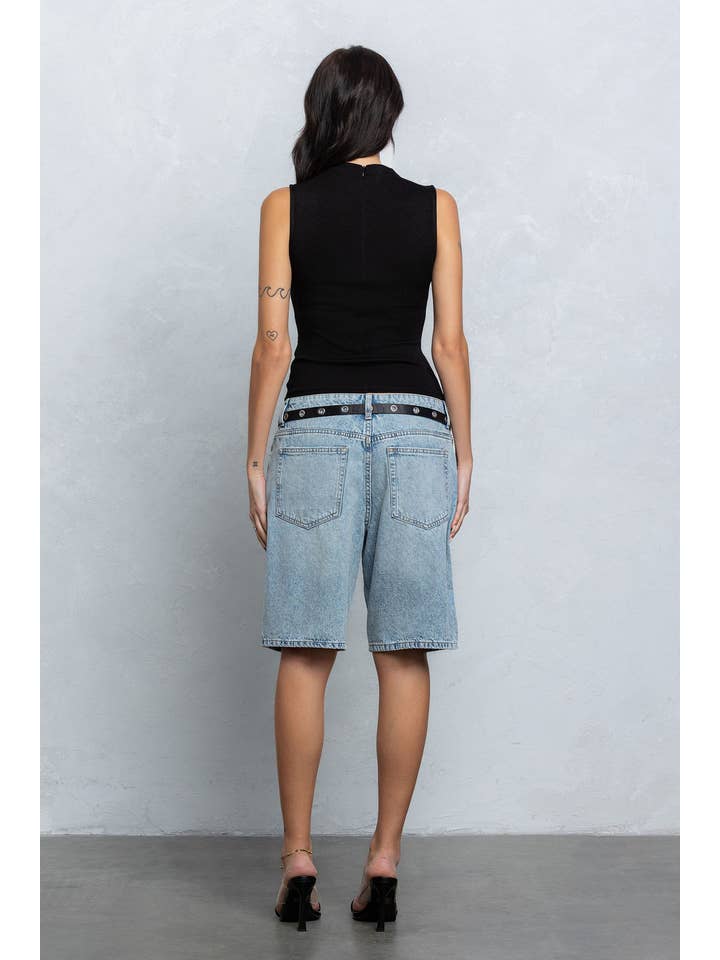 No Vacancy - Wholesale Tank Top - Women's - Thin scuba mock neck tank top w/ metal clasps7