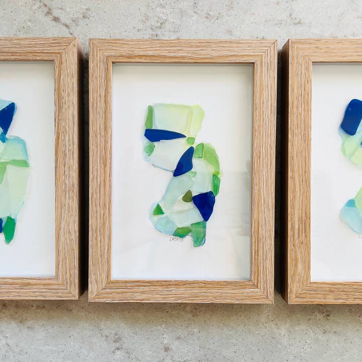 Sook & Hook - Wholesale Wall Decor - Kids & Baby - New Jersey State Sea Glass Silhouette6