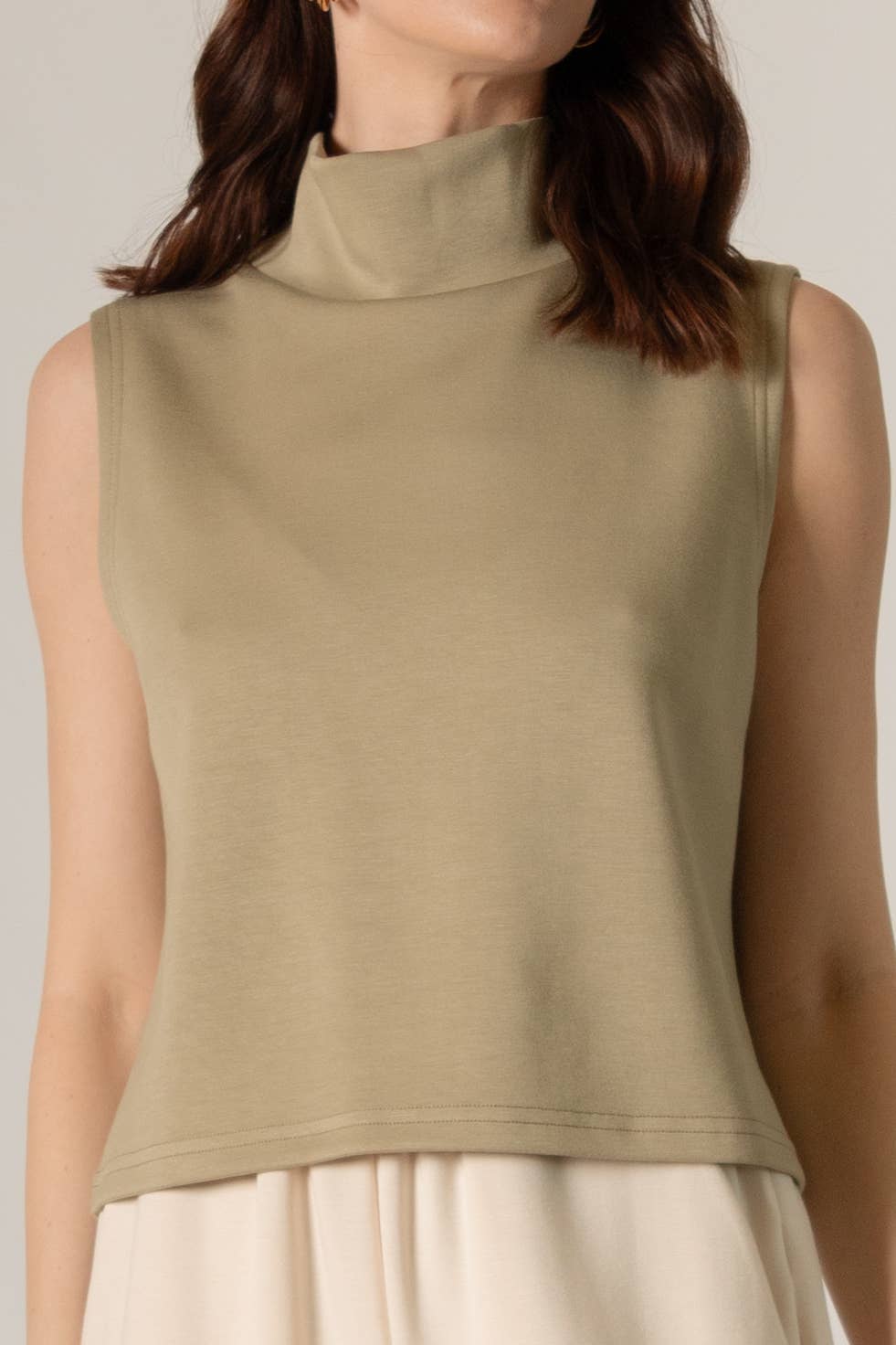 P. CILL - Wholesale Knit Top - Women's - P. CILL Butter Modal Cowl Neck Sleeveless Top5